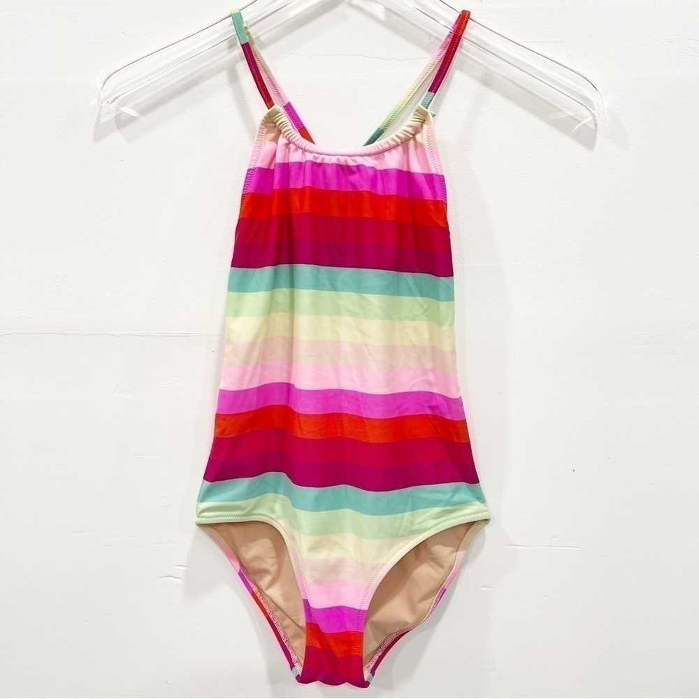 J. Crew Crewcuts One Piece Stripe Swimsuit Size 12